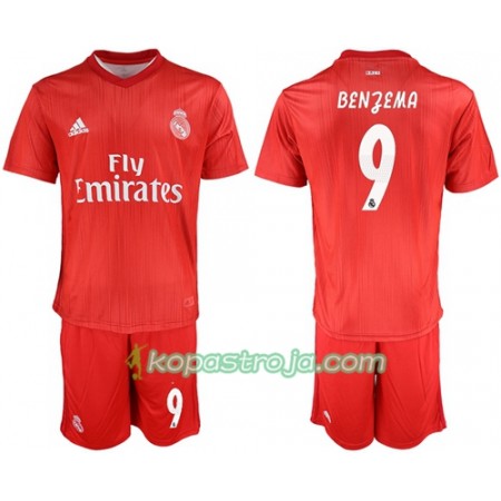 Billiga Fotbollströjor Real Madrid Benzema 9 Barn Tredje tröja 2018/19 Kortärmad